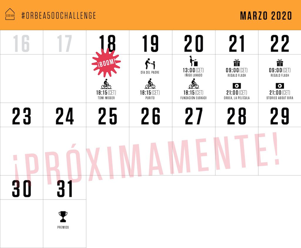 #Orbea500Challenge Indoor Coronavirus Covid-19